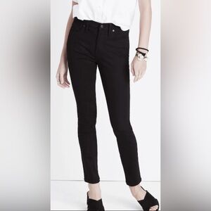 Madewell Cotton Jeans High Waisted Skinny Legs Style G1202  black wash Size 29